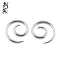 Stainless Steel PVD Plated 1-3mm Spiral Tapers Ear Stretchers Body Piercing Jewelry