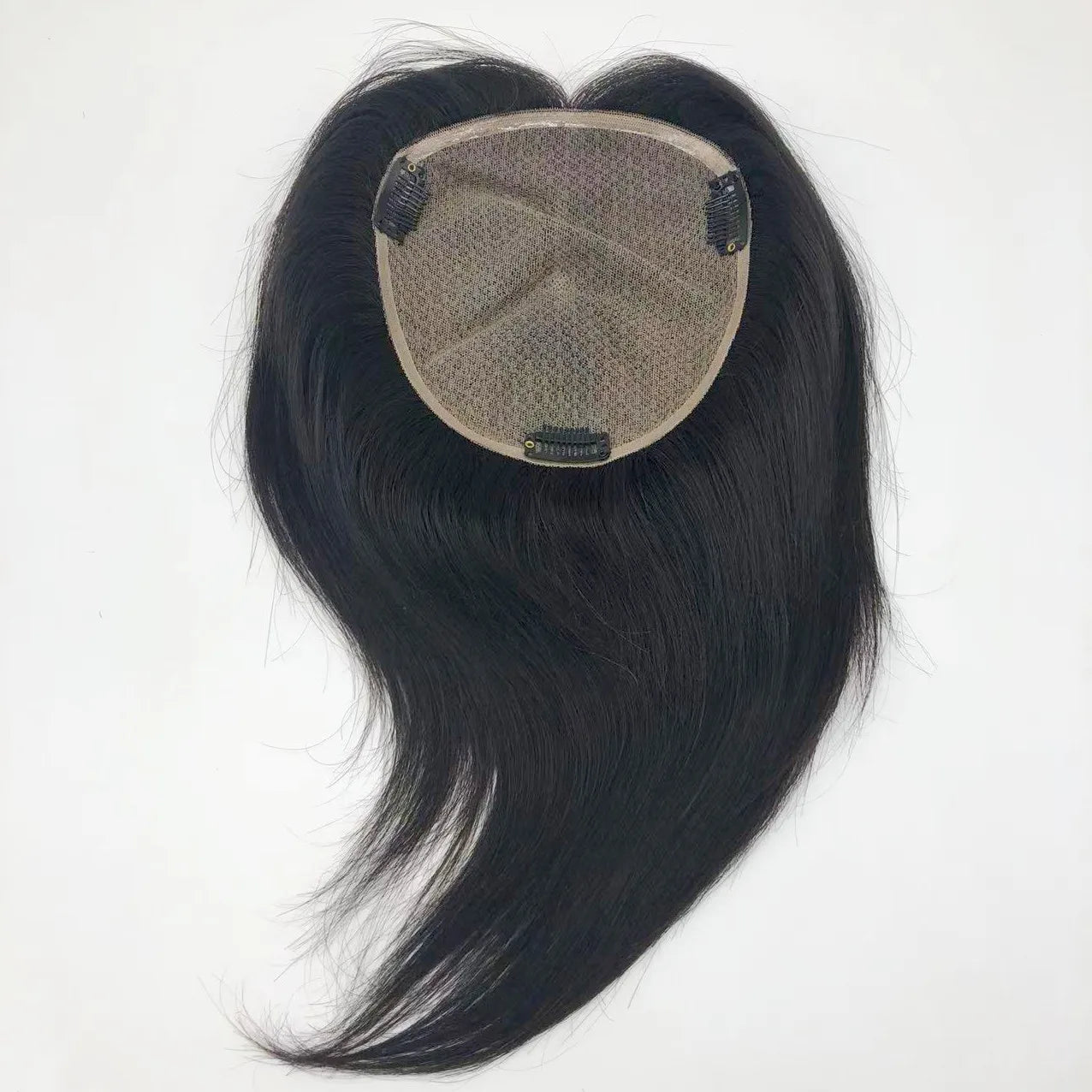 Hand Tied 15x17 CM Breathable Lace Base Hair Patch Virgin Human Hair Topper Toupee