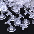 Earring Backs Replacements Hypo-Allergenic Rubber UFO Earring Stoppers(Silver and Gold)