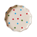Hot Sale Bright Colors Wholesale Peru Polka Dot Ceramic Plates Dinnerware
