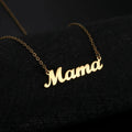 Trendy Stainless Steel Mama Letters Pendant Necklace with Link Chain Mom Nameplate Necklace for Mother's Day Gifts
