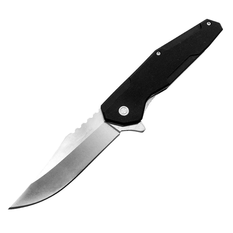3.7 Inch G10 Handle Durable Tactical EDC Folding Pocket Knife Back Clip Stainless Steel Survival Hunting Knife OEM Customizable