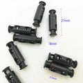 Fashion Black 27x8mm POM Garment Accessory Rope Stoppers Toggle Buckles 2 Hole Cord Stopper