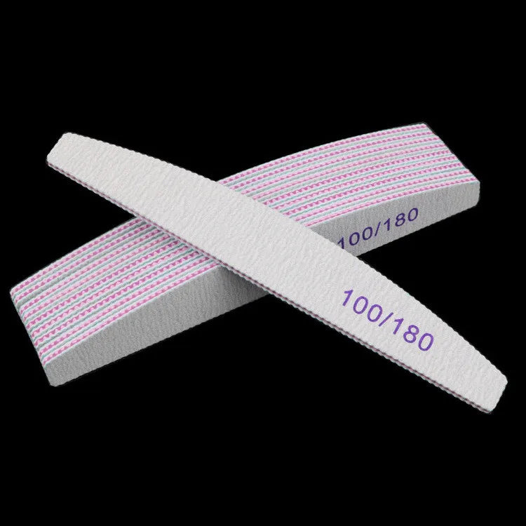 Custom 180/240 Professional Sandpaper Nail File Nail Art Sanding Buffer Files Acrylic UV Gel Tips Nail Polish Blocks Tools