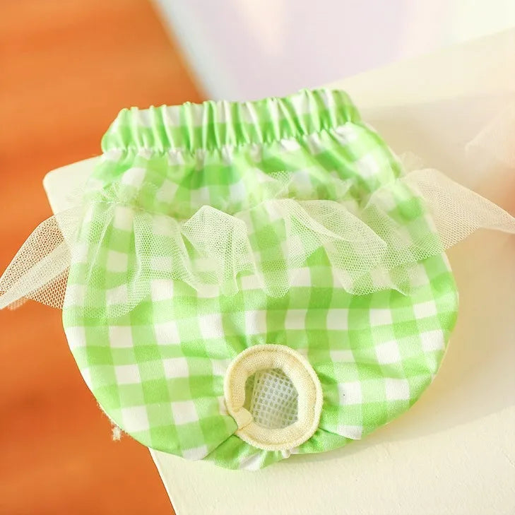 Smart Checkered Cotton Pet Dog Striped Dog Underwear Sanitary Pants