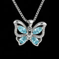 Wonderful Design Dainty Daily Wear Cute Butterfly Jewelry 925 Sterling Silver Butterfly Pendant Charm with Cubic Zirconia
