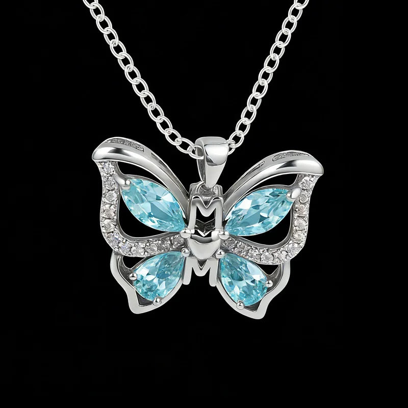 Wonderful Design Dainty Daily Wear Cute Butterfly Jewelry 925 Sterling Silver Butterfly Pendant Charm with Cubic Zirconia
