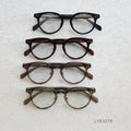2026 New Round Men Glasses Frame Luxury Brand Transparent Computer Anti Blue Light Eyeglasses Frames Vintage Leopard Eyewear