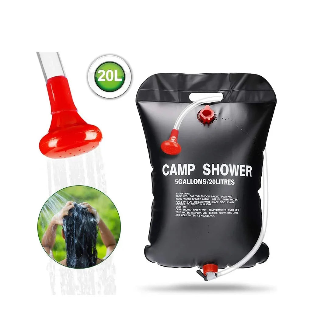 Custom 20L Portable Camping Shower 5 Gallons Heating Pipe Bag Solar Water Heater Outdoor Other Camping Gear MegaBDM
