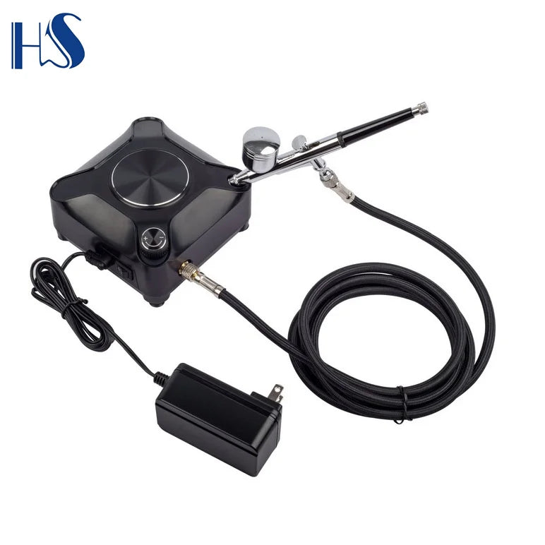 HSA8 Portable Dual Control Gravity Feed Airbrush Compressor Adjustable Speed Settings 1-Year Warranty for Paint Cake Decorating