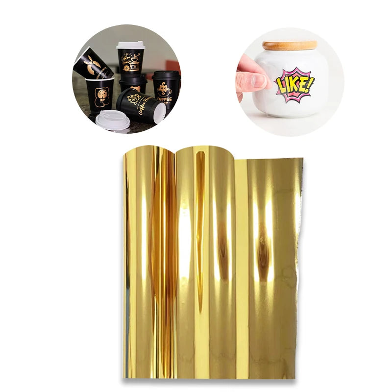 UV DTF Hot Stamping Foil HTV Heat Transfer Film PVC Adhesive Lettering Vinyl Film for Decoration Sticker