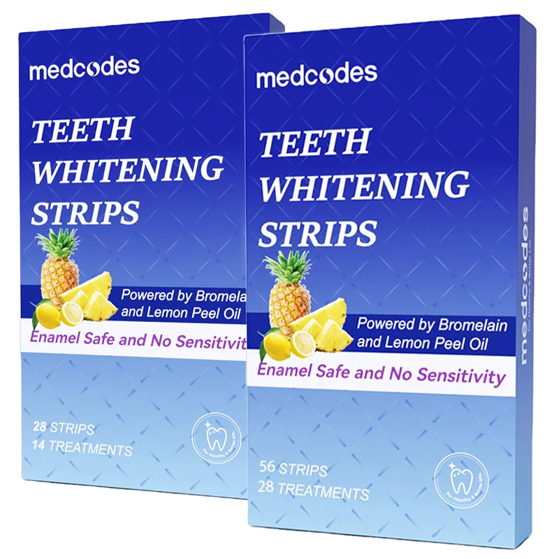 14 28 Treatments Whitening Teeth Products Dental Whitening Pineapple Lemon Flavor Dry Strip Teeth Whitening Strips