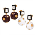Oil Drip Geometric Stud Earrings Trendy Lady Hypoallergenic Drop Earring Stainless Steel Jewelry Wholesale Suppliers