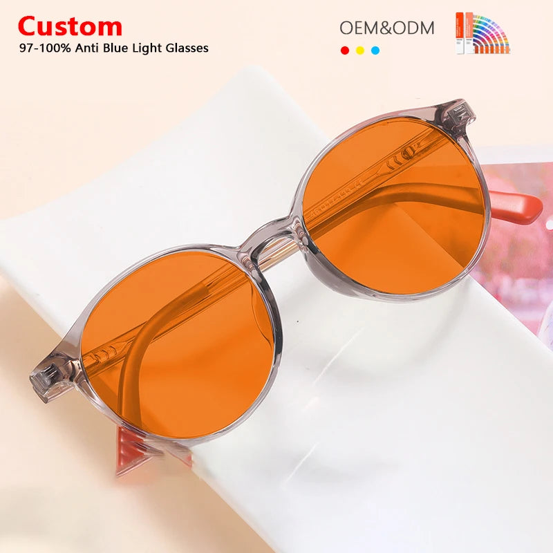 Wholesale Children's Colorful Fashion Eyeglasses Comfortable Retro Goggles Eyewear Custom Anti Blue Light Glasses 2026