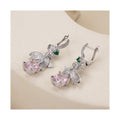 925 Sterling Silver Hoop Earrings for Women Drop Ice Cut High Carbon Diamond Super Flash Bow Jewelry