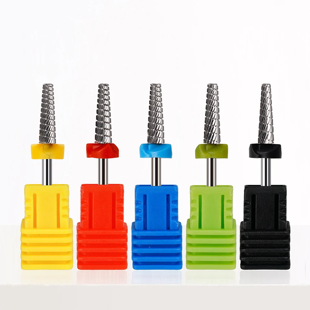 4.0mm Small 5 in 1 Integrated Sharpe Tungsten Nail Drill Bit Straight Teeth Gel Polish Removal