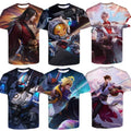 Evertop Custom Logo 3D Sublimation or Digital Printed Nylon Spandex Anime T-shirt for Men Women and Kids Short Sleeves