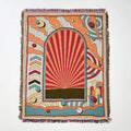 Manufacturer Wholesale  Jacquard Woven Throw Blanket for Home Decor Custom Tapestry Blanket