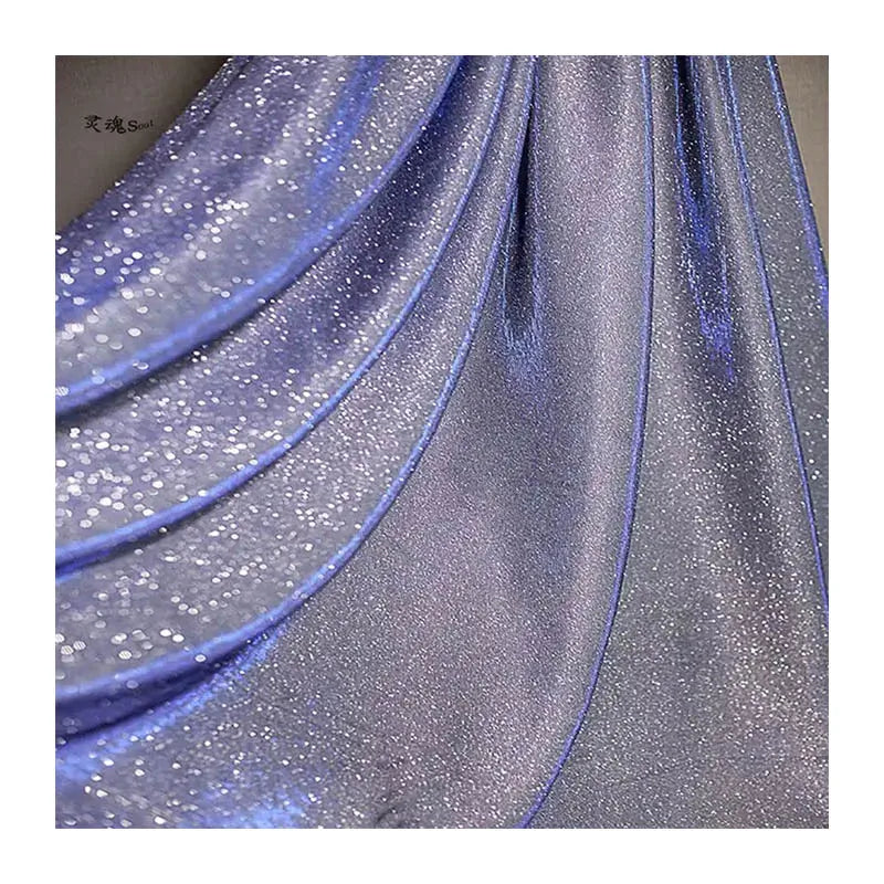 Sparkling Swimwear Bikini Use Foil Stretchy Fabric Silver Gold Metallic Glitter Stretchy Lurex Fabric