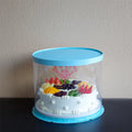 1 Carton 12 Sizes Available Wholesale Blue Round Clear Cake Box for Cake Package