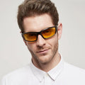 DUBERY 2026 Blue Frame Polarized UV400 Mens Sports Sunglasses Cycling Running Beach Volleyball Beach Sunglasses