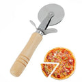 Cross-border Hot Sale Cake Cutter Stainless Steel with Wooden Handle Pizza Cutter Pastry Dough Kitchen Baking Tools