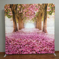 Hot Sale Foldable Modern 8ft Square Wedding Event Display Aluminum Frame Fabric Cover Backdrop Stand Easy Assembly UV Coated