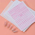 12Colors Letter 8*10cm Nail Stickers Transfer Decals DIY Neon Nail Art Decorations Manicure 3D Sliders Salon