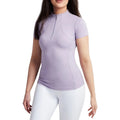Quick Dry Zipper Equestrian Base Layer Horse Riding Short Sleeve T-Shirt Equestrian Top