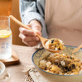 Wholesale Kitchen Big Round Catering Rice Soup Teaspoon Personalized Wooden Spoon for Serving