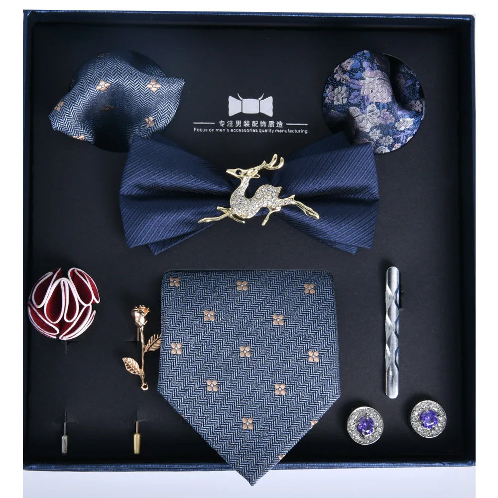 Men's New Business Executive Formal Dress Groom Tie Gift Box Joyful Wedding Tie  Gift Box