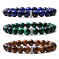 Hot Selling tiger Eye Natural Stone Natural Bead Stone Bracelet Female Fashion Map Stone Agate Bracelet Male