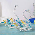 Diy New Unique Lovely Crystal Swan Crystal Sculpture Crafts for Home Decor Crystals and Wedding Favors Gifts