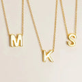 Fancy Gold Plated Letter Necklace Simple Creative 26 Initial Necklace Gifts for Women