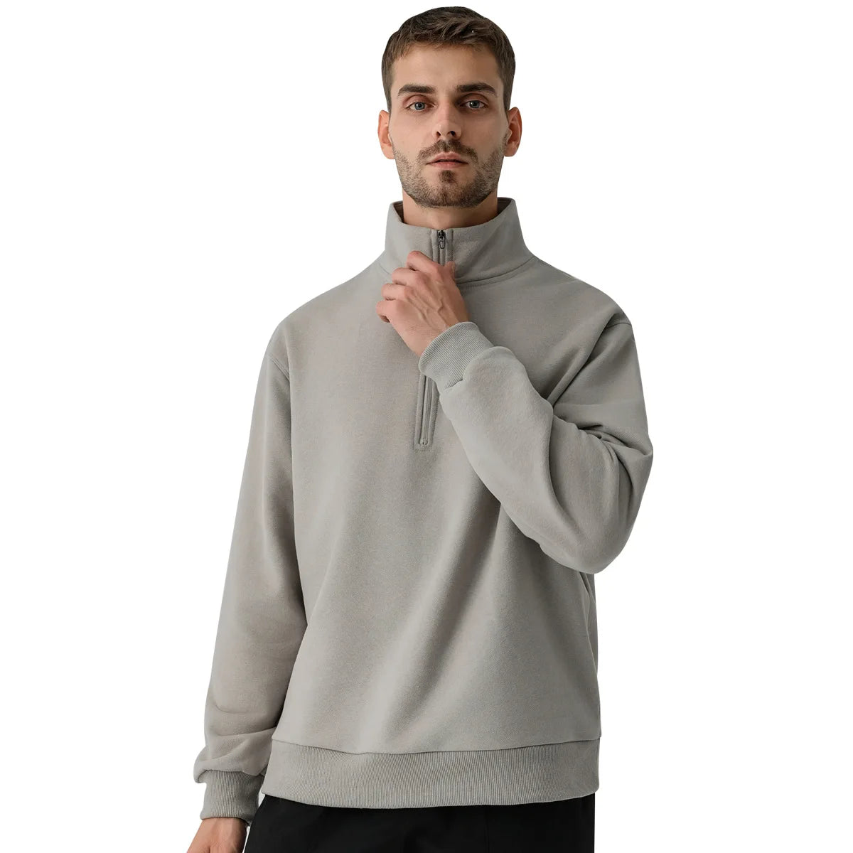 High Quality Winter Sportswear Half/Quarter Zip Pullover Hoodies Unisex Custom Logo Heavyweight Spandex Fleece Breathable Quick