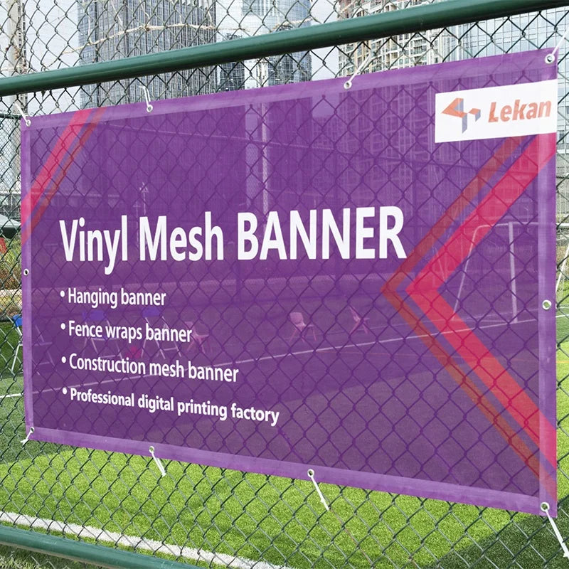 Advertising Custom logo Printed Construction Mesh Fence Covers Banners