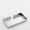 Durable Stainless Steel Wall Mounted Soap Dish Holder Drilling Free Bathroom Soap Rack with Drainage Net