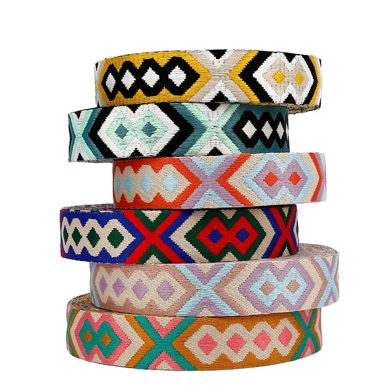 New Ethnic Polyester Jacquard Shoulder Strap Webbing 50mm National Wind Style for Clothing Bags Accessories Shoulder Straps