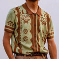 Summer Men's Short Sleeve Knitted Polo Shirt Fashion Casual Polo t Shirt Men Short Sleeve Knitted Cardigan Polo Shirt