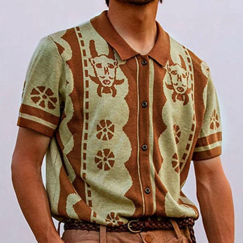 Summer Men's Short Sleeve Knitted Polo Shirt Fashion Casual Polo t Shirt Men Short Sleeve Knitted Cardigan Polo Shirt