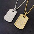 Hip Hip New Hanging Fashion Copper Inlaid Zircon square Brand Hip Hop Necklace