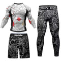 CODY LUNDIN Men's Compression Athletic Base Layer Set  Jiu Jitsu MMA Bjj Rash Guard Kickboxing Workout GYM Fitness T-Shirts