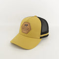 Wholesale Custom Bulk High Profile Striped Trucker Hat 5-Panel Leather Patch Logo 2-Side Stripe Hip Hop Travel Fashion Outdoor