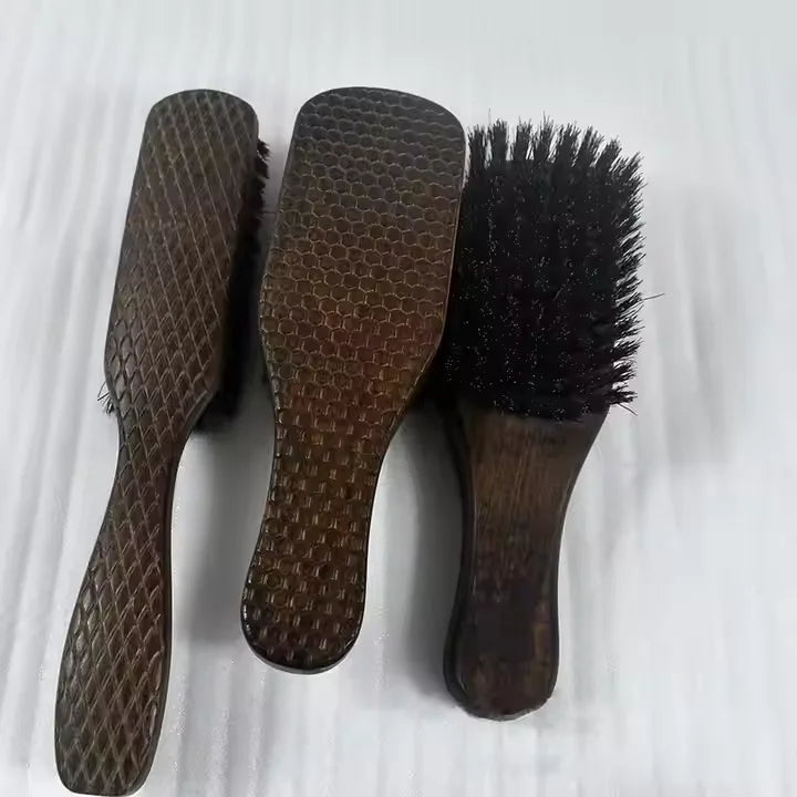 New Various Men's Beard Brush Wooden Handle Special Texture Beard Care Hair Comb Boar Bristle /Soft Hair Beard Brush