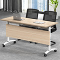 Modern 1.2m/1.4m/1.6m/1.8m Folding Training Workstation Conference Table Long Size Removable Stitching MDF for Office Use