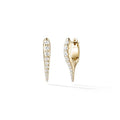 Dainty Jewelry Gold 925 Sterling Silver Spike Hinged Huggie Hoop Earring