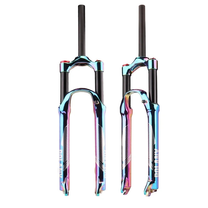 Rainbow 27.5/ 29er Suspension Air Inch Vacuum Plating MTB Bike Fork Aluminum Alloy 120mm for a Bicycle Accessories
