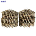 BLUEKIN CRN1 Electro Galvanized Iron Smooth Shank Big Head 1 1/4 Coil Roofing Nails 3/4"-2" Length for USA Market