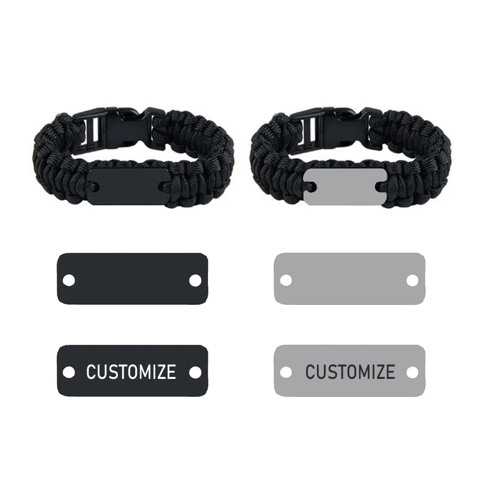 Manufacturer Paracord Bracelets Custom Logo Stainless Steel Personalized Design Paracord Survival Bracelet for Men
