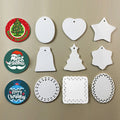 Christmas Tree Heart Shaped Ornaments Valentine's Day White Acrylic Blanks Sublimation Heart Shaped Acrylic Ornaments
